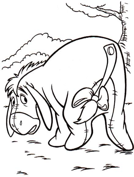 Plansa de colorat cu Winnie de Pooh 90 91